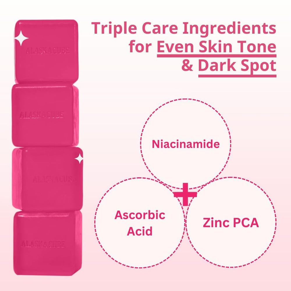 Alaskacube Rose Glow packaging box shows eco-friendly design for sustainable skincare.