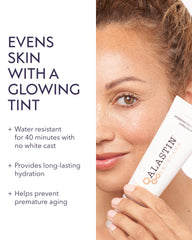 ALASTIN HydraTint Pro application on fingertips shows light, hydrating coverage.