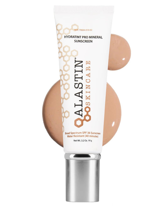 ALASTIN HydraTint Pro bottle showing broad SPF 36 protection.