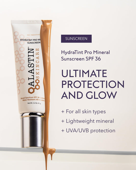 HydraTint Pro swatch blends with skin tone for a natural look.