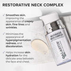 ALASTIN Restorative Neck Complex serum texture swatch shows smooth, even spread for easy application.