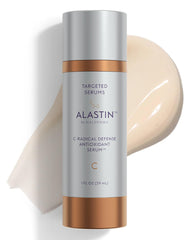 ALASTIN C-RADICAL Defense Serum bottle front showing sleek packaging for hydration and protection.