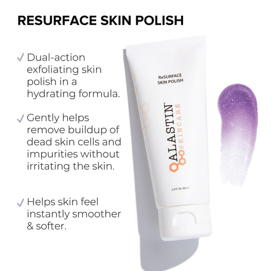 ALASTIN Skincare ReSURFACE Exfoliating Skin Polish texture close-up highlights creamy, moisturizing base.