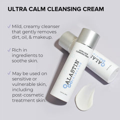 ALASTIN Ultra Calm Cleansing Cream in use; gentle daily cleanse.
