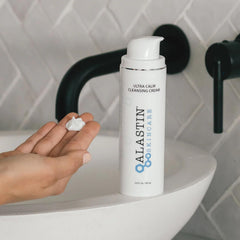 Skin after cleansing with ALASTIN Ultra Calm Cleansing Cream; soft and refreshed.