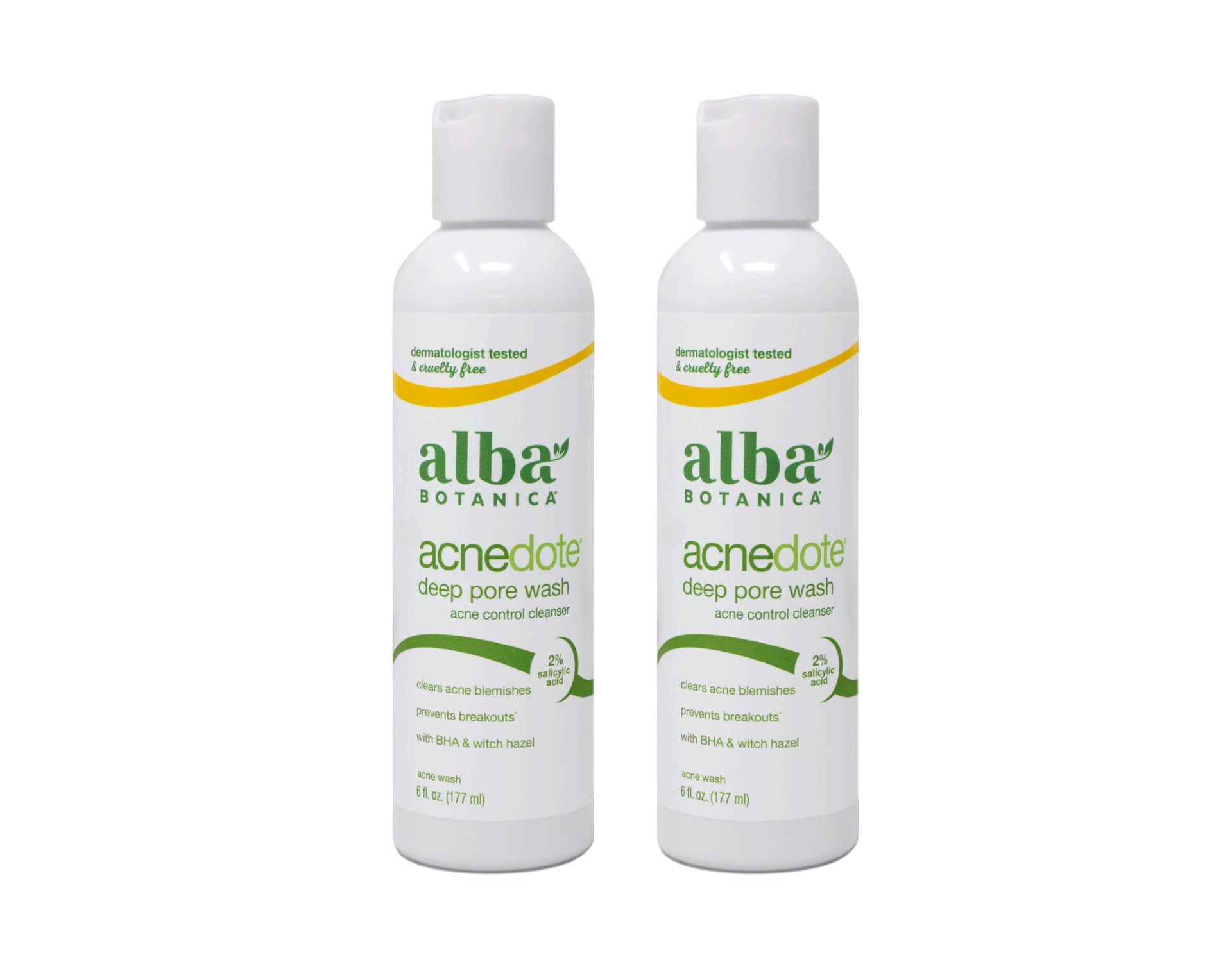 Alba Botanica Acnedote Deep Pore Wash bottle promotes a clear complexion with 2% salicylic acid