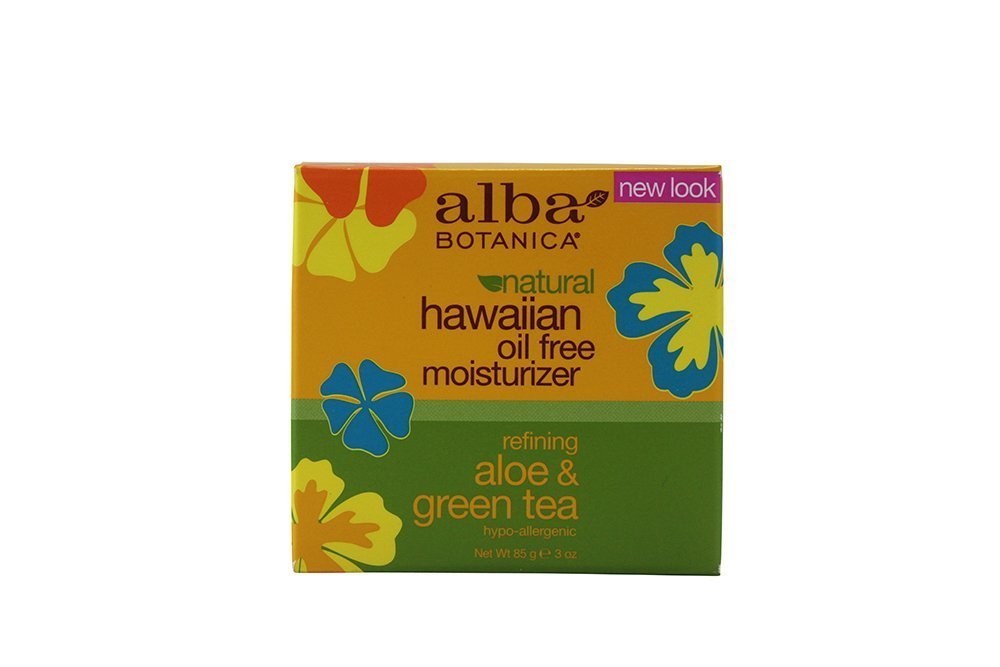 Alba Botanica Hawaiian Oil-Free Moisturizer bottle for oil-free daily sun protection.