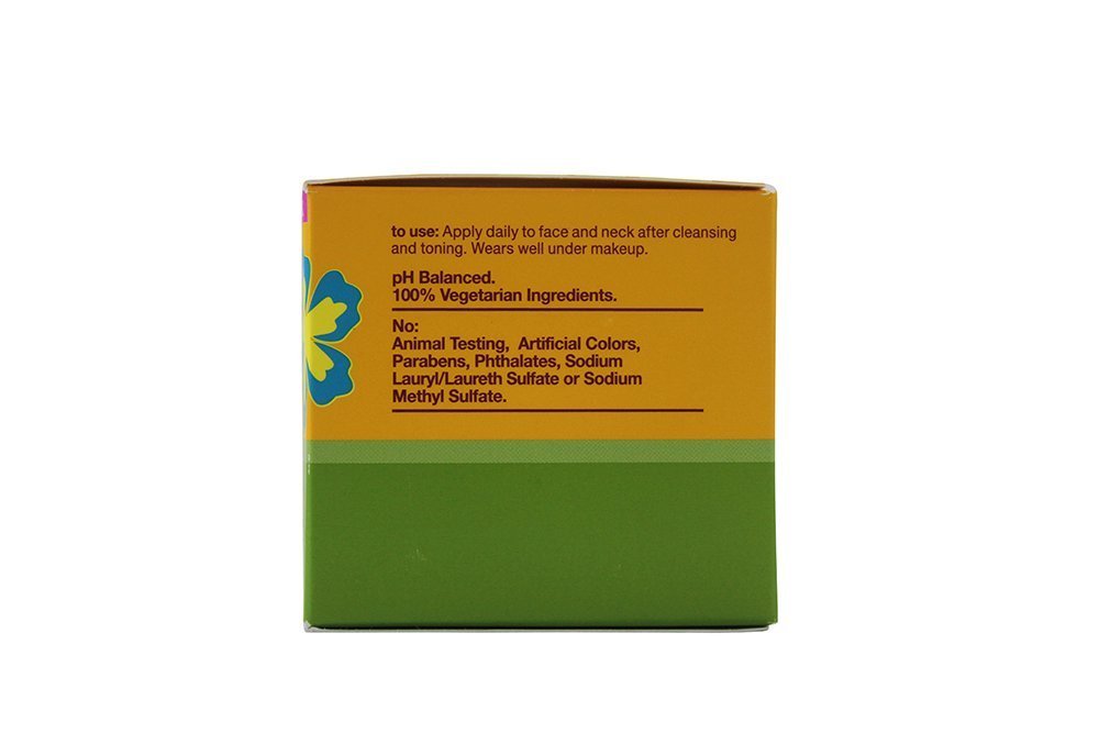 Alba Botanica Hawaiian Oil-Free Moisturizer ingredients close-up with organic aloe and sunflower oil.