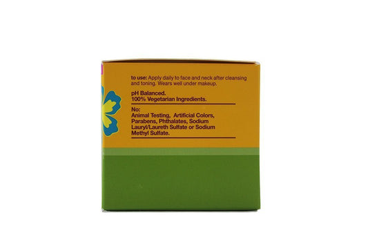 Alba Botanica Hawaiian Oil-Free Moisturizer ingredients close-up with organic aloe and sunflower oil.