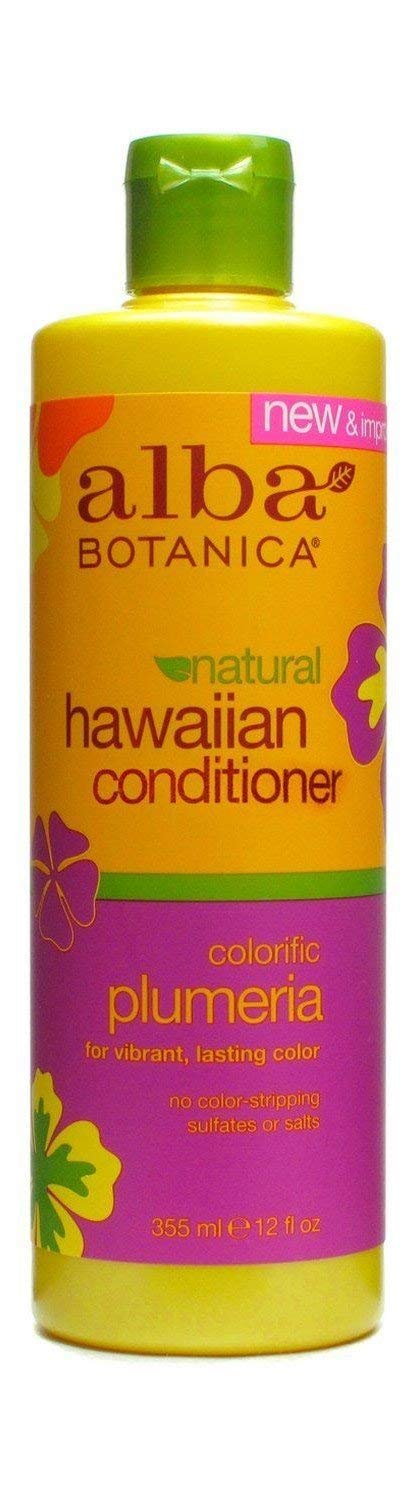 Alba Botanica Hawaiian Replenishing Hair Conditioner bottle label highlights hydrating formula for dry hair