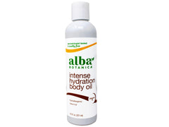 Alba Botanica kukui nut oil application on elbows and hands.