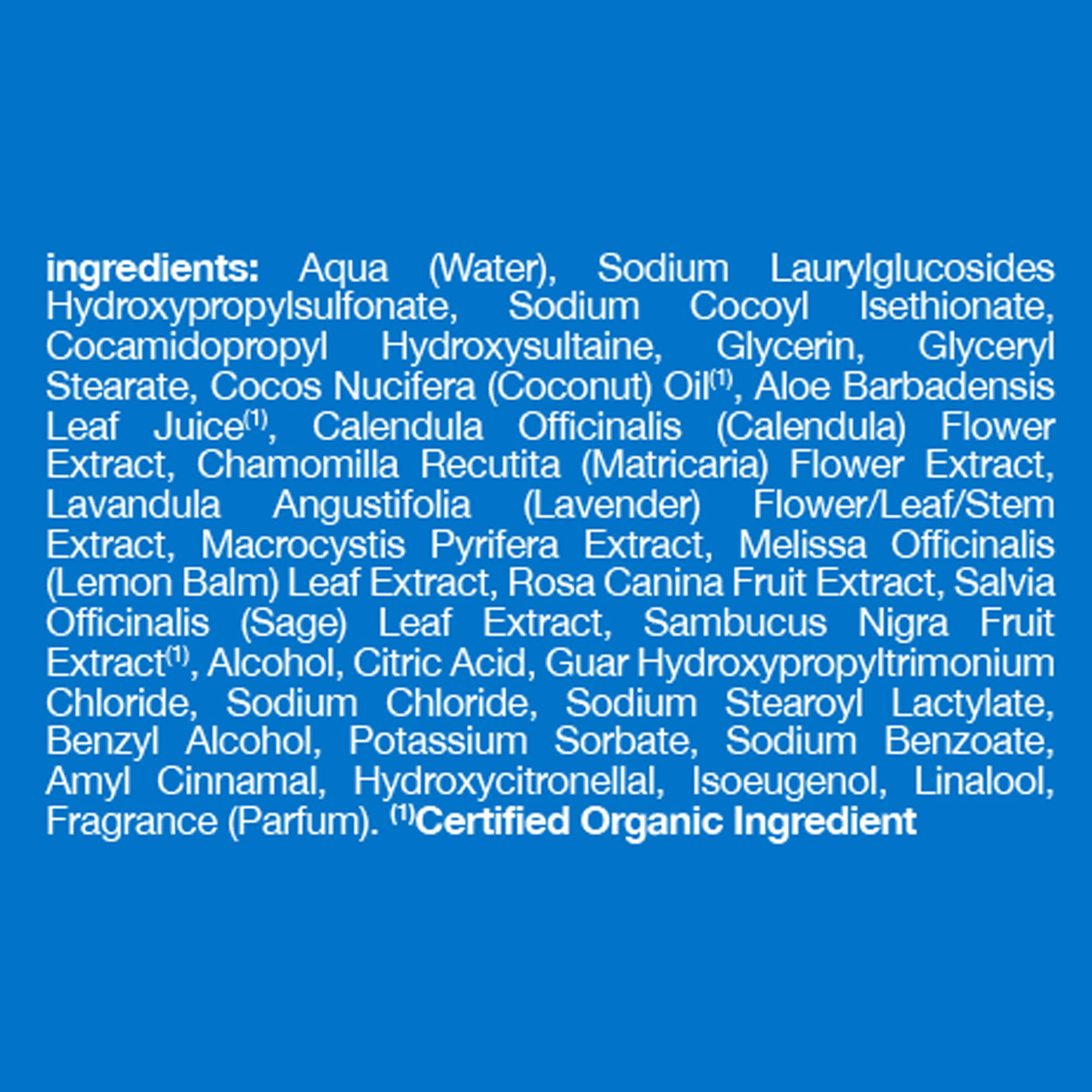 Alba Botanica Midnight Tuberose gel label closeup, highlights natural care cues for everyday bathing.