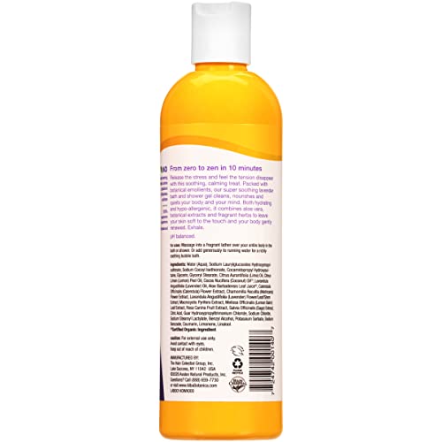 Alba Botanica Very Emollient French Lavender bottle with lavender flowers for relaxation