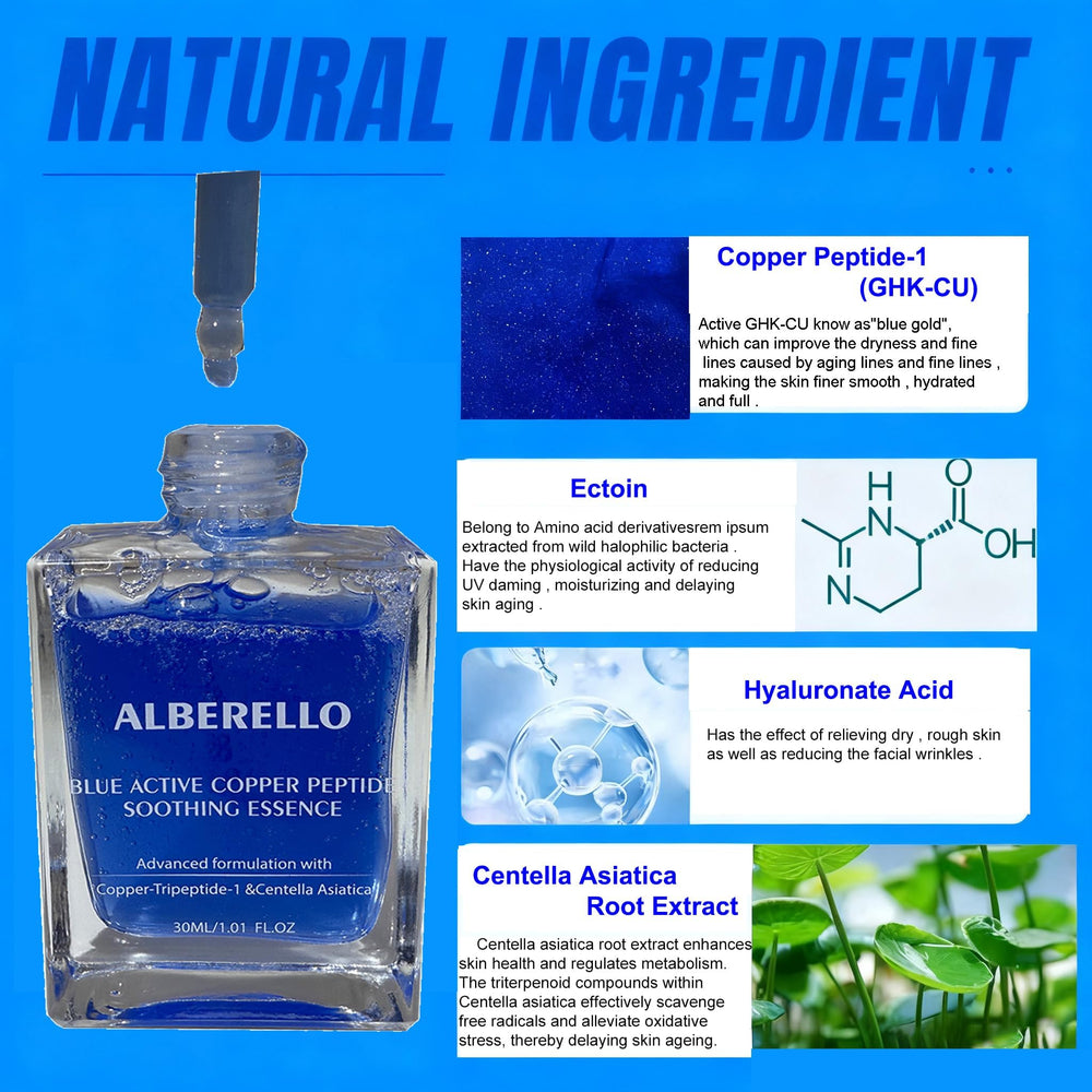 Alberello GHK-Cu serum glow after use on the complexion.