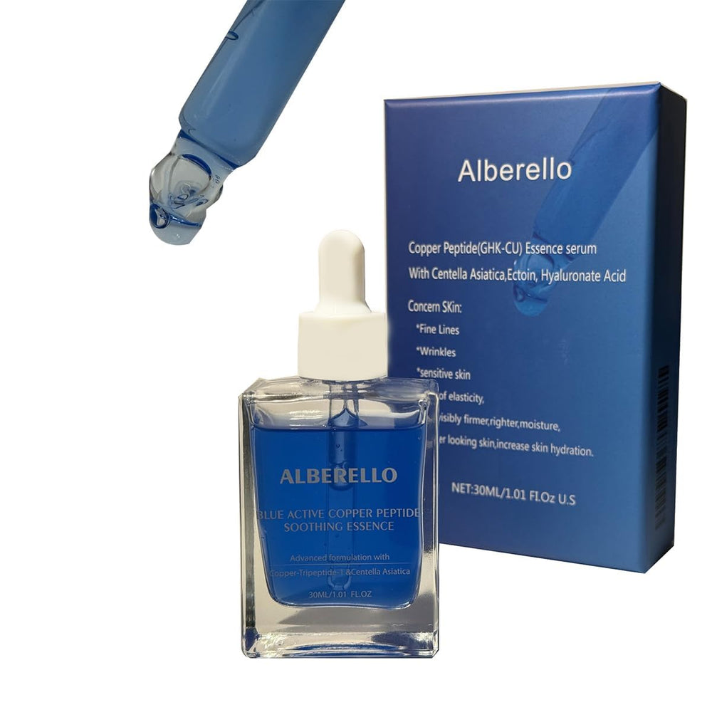 Alberello GHK-Cu serum travel-friendly packaging for on-the-go use.
