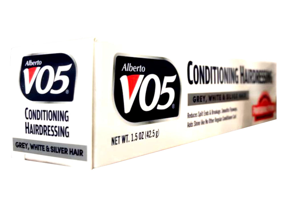 Alberto VO5 Conditioning Hairdressing tube squeeze showing controlled application and shine.