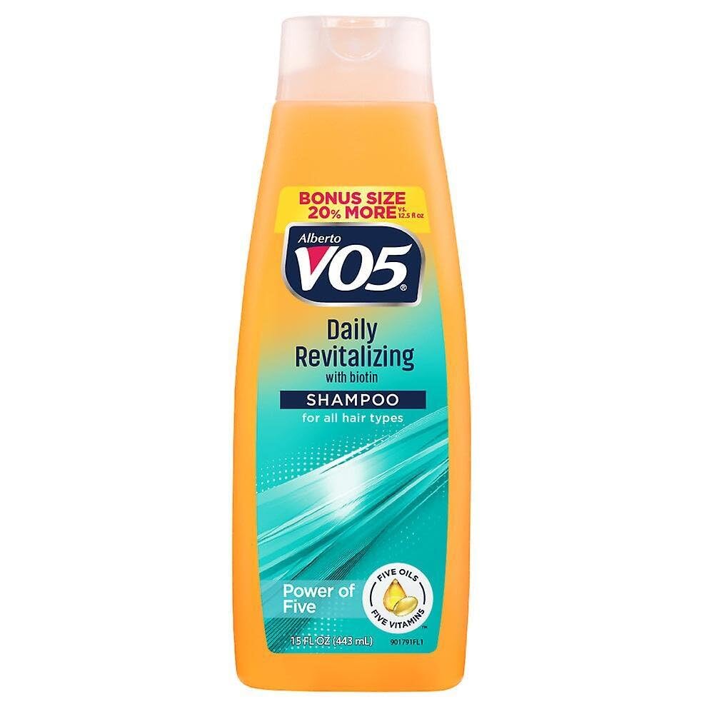 Alberto VO5 Daily Revitalizing Shampoo bottle front view ideal for daily cleansing.