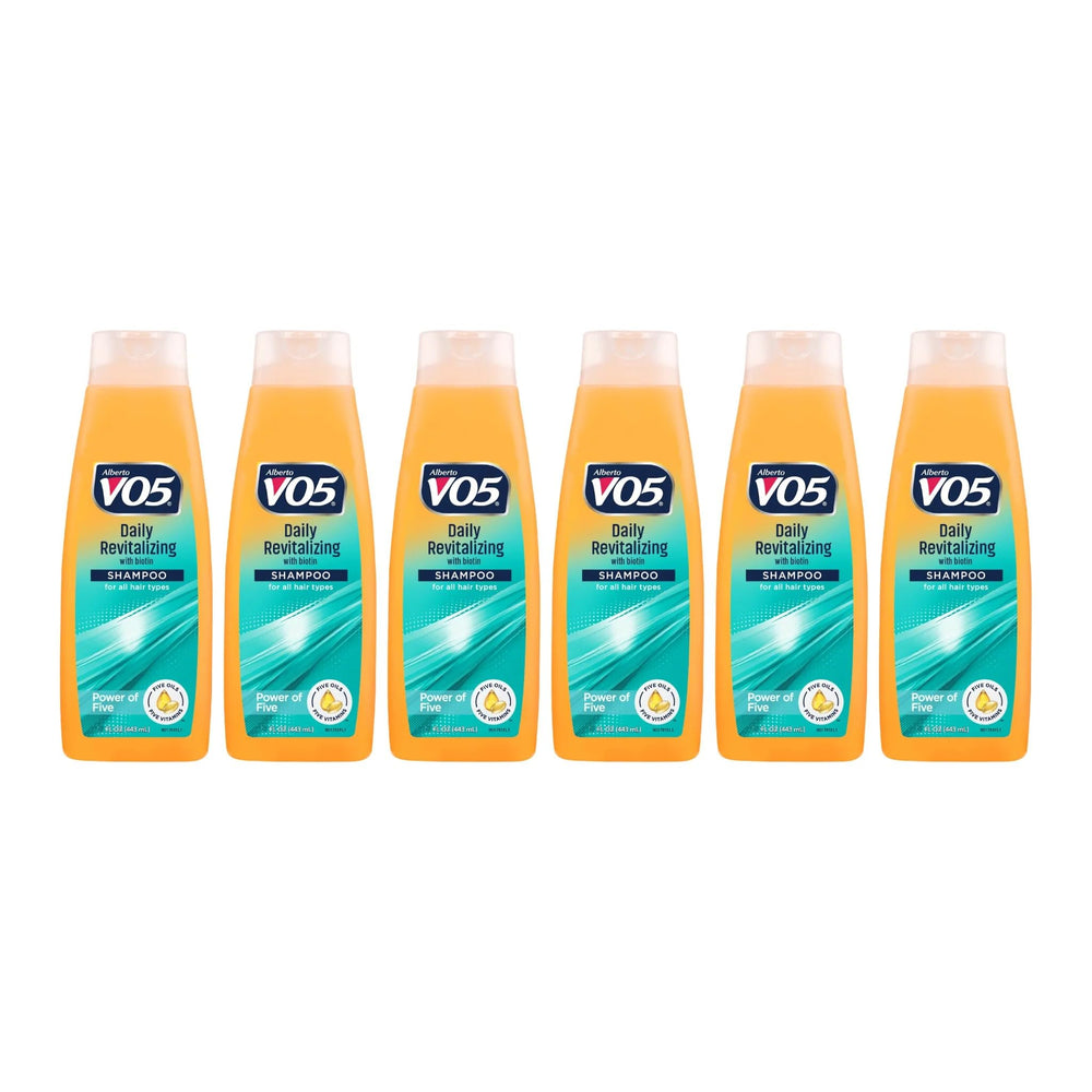 Alberto VO5 Daily Revitalizing Shampoo six-pack case for regular use.