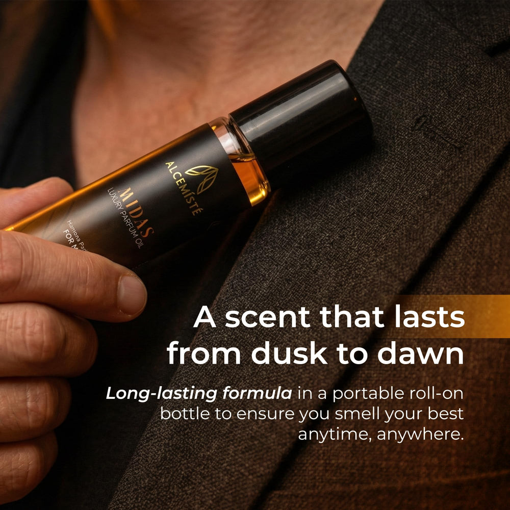 ALCEMÍSTÉ rollerball for daily wear—ready to refresh during meetings or evenings.