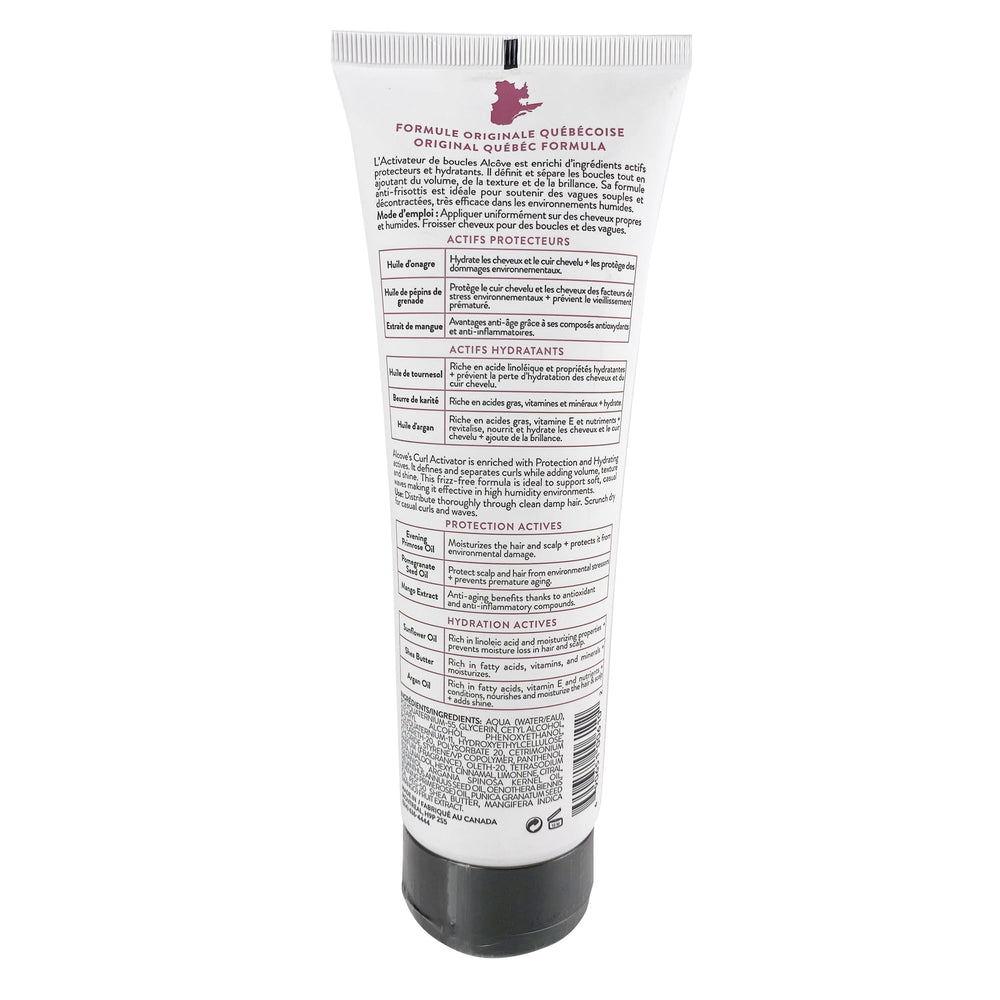 250ml Alcove Curl Activator bottle on a vanity