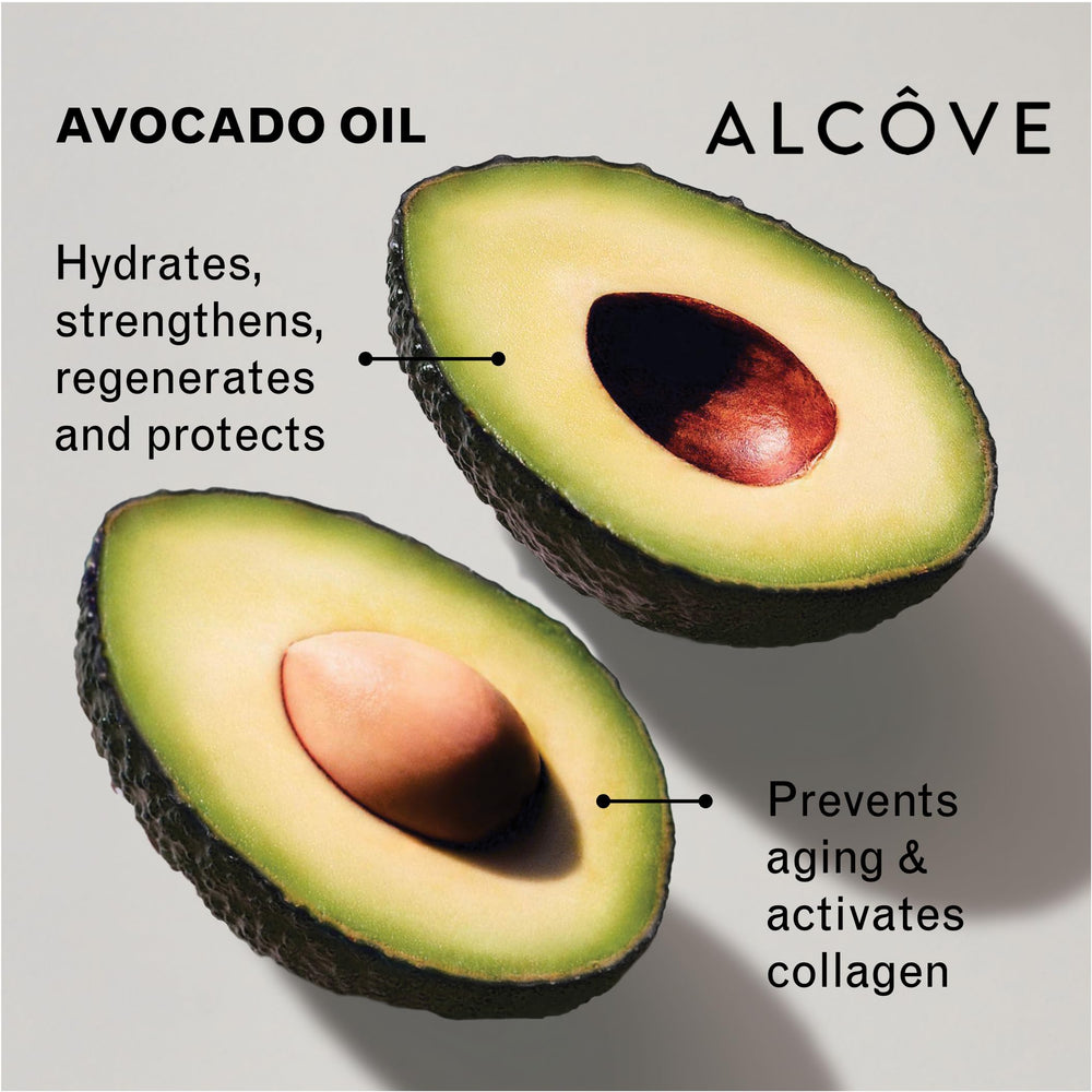 Alcove Serum on split ends smooths frizz and ends