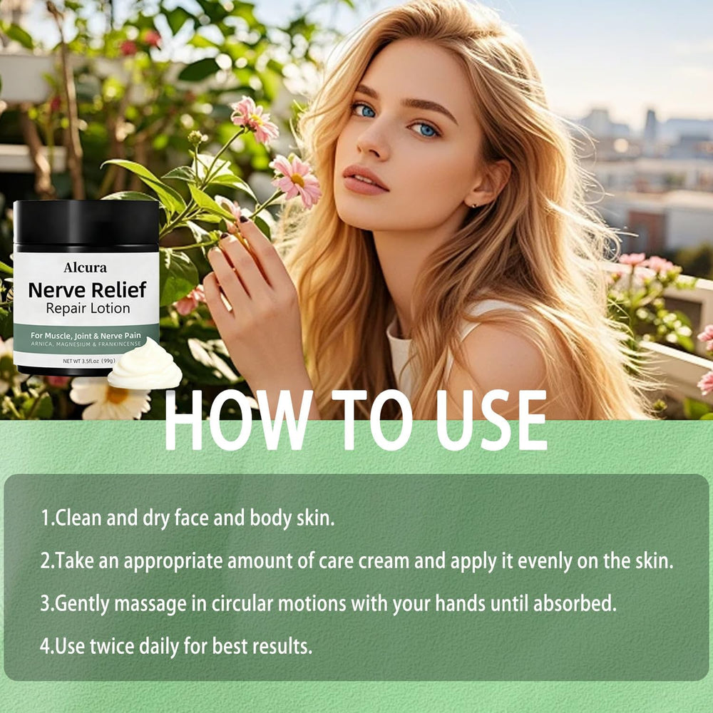 Travel-ready Alcura Nerve Cream pouch fits easily in a bag.