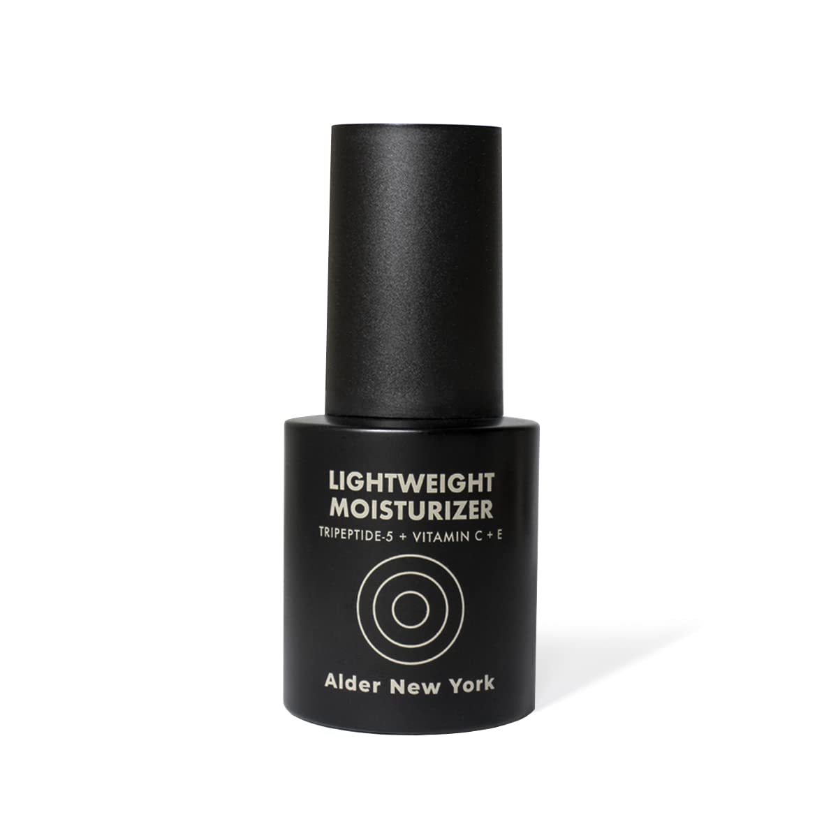 Alder New York Lightweight Moisturizer bottle closeup highlighting hydration without clogging pores