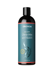 Aleavia Citrus Bliss bottle pour showing a balanced, skin-friendly cleanse
