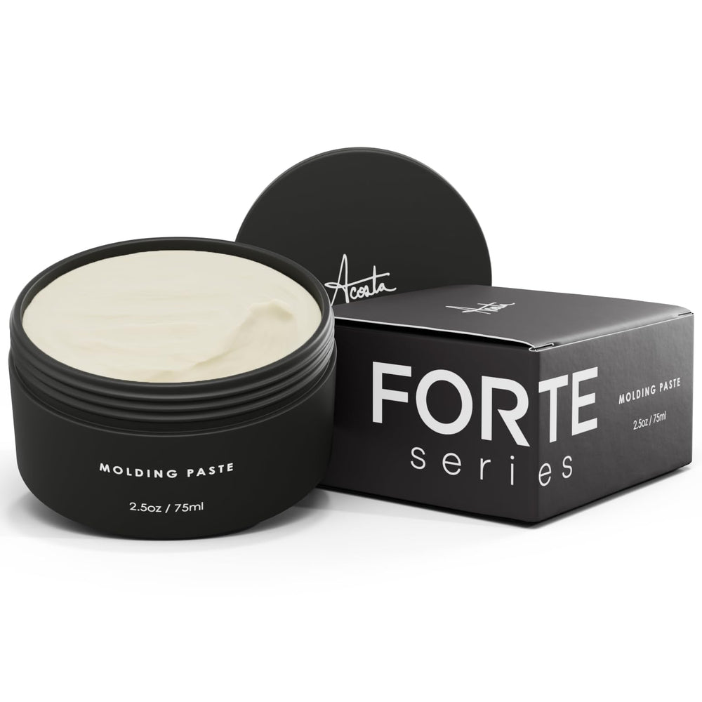 Alex Costa Molding Paste Forte Series demonstrates strong hold with matte finish for durable styling.