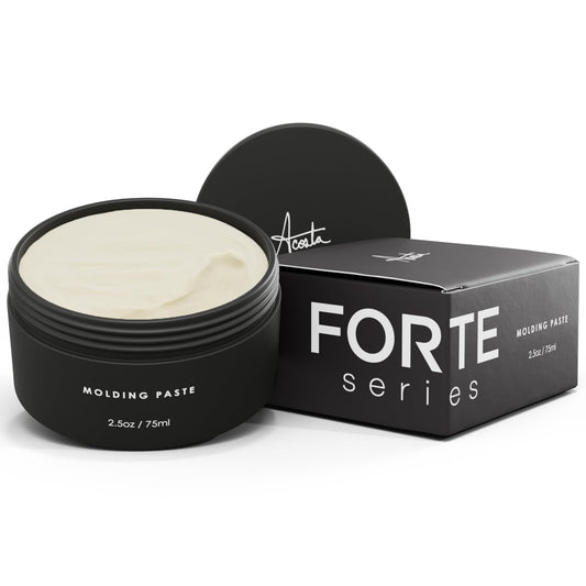 Alex Costa Molding Paste Forte Series demonstrates strong hold with matte finish for durable styling.