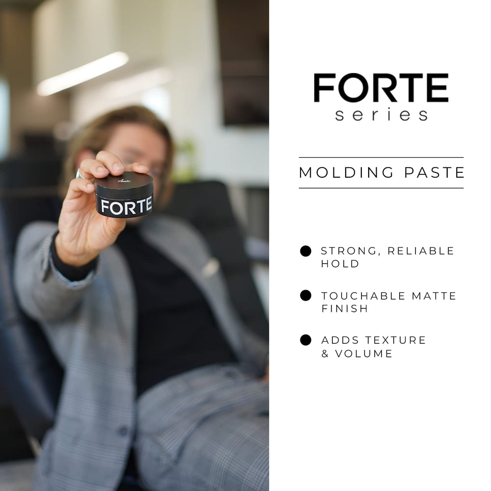 Alex Costa Molding Paste Forte Series adds volume and texture for thicker-looking hair.