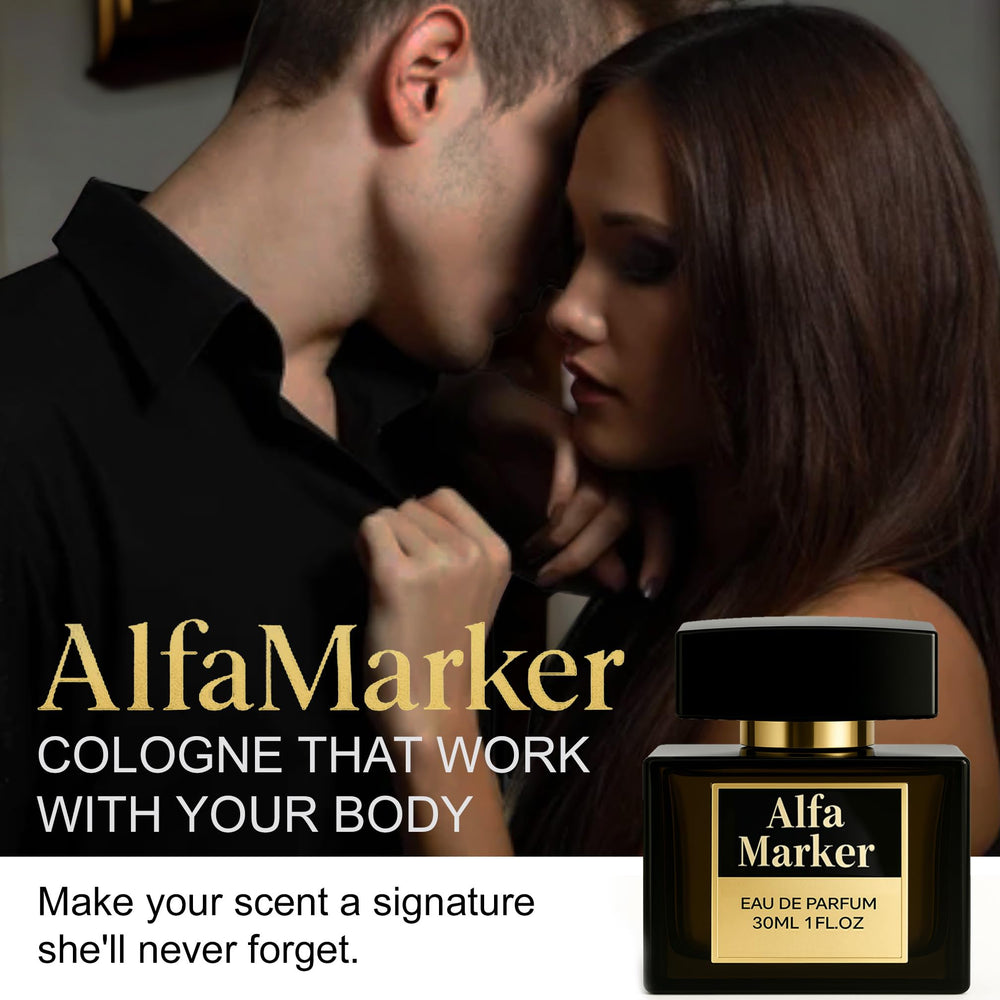 ALFAMARKER fragrance blends citrus, herbs, and woods.