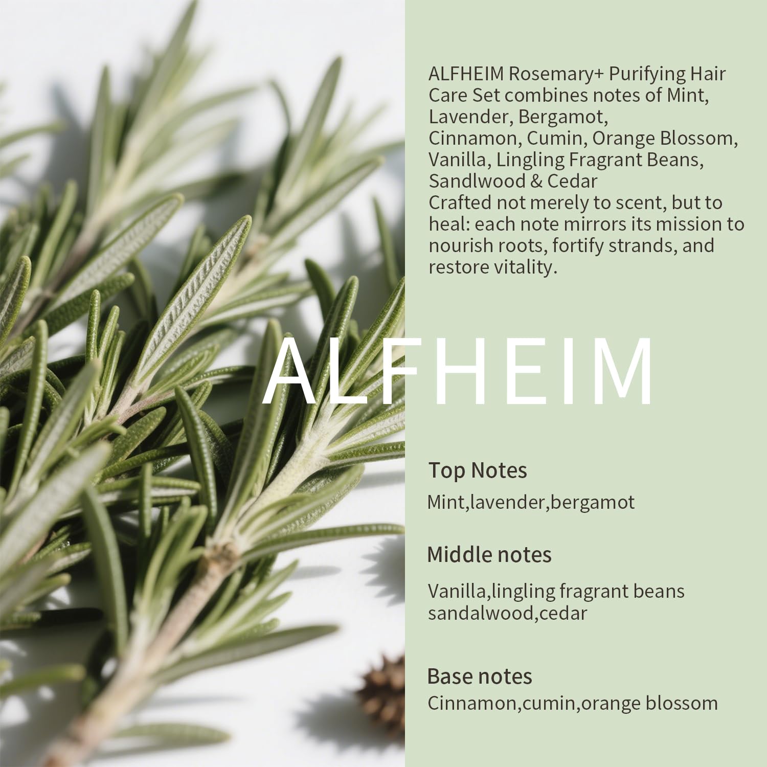 ALFHEIM Rosemary Purifying Gift Set packaging showcases an elegant holiday presentation.