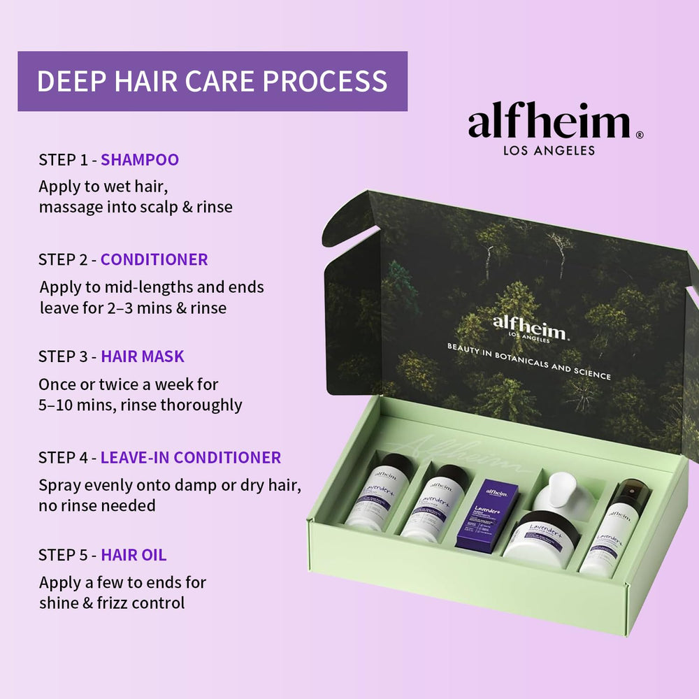 ALFHEIM Lavender Hair Mask jar reviving softness and shine.