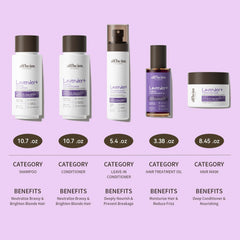 ALFHEIM Lavender Leave-in Conditioner spray detangles and guards color.