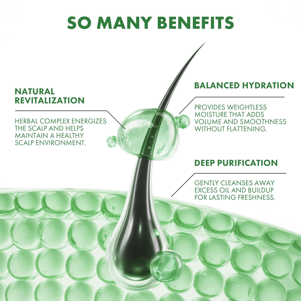 ALFHEIM Rosemary+ Purifying Shampoo and Conditioner in use for silky hair
