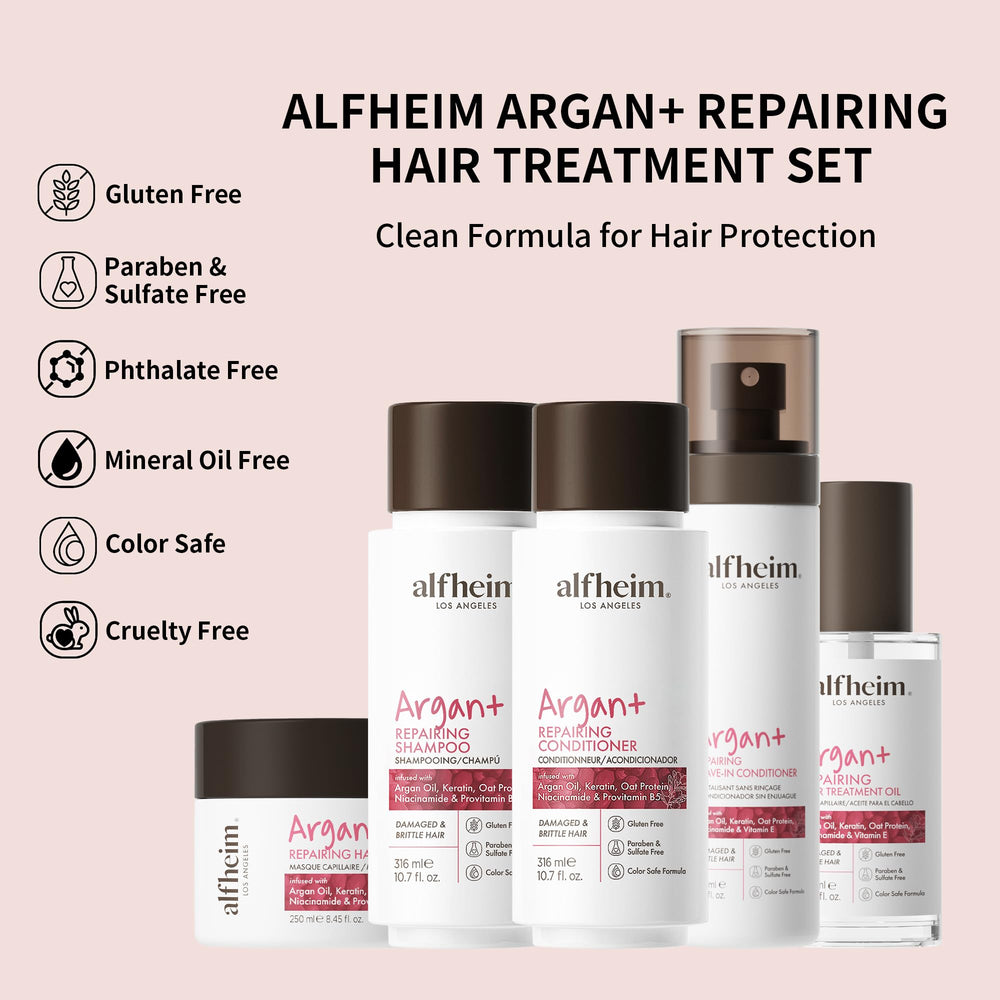 Alfheim Set hero display presents a complete routine for glossy hair.