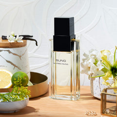 3.4 oz bottle label and size indicator, convenient travel-friendly perfume.