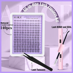 ALICE clear-band lashes close up for natural blending
