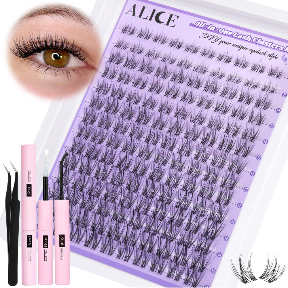 ALICE cluster lash kit front view showing 168 pieces for at home use