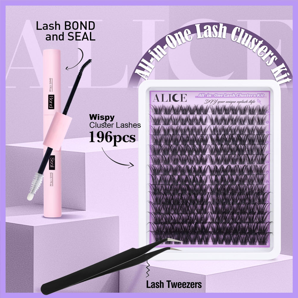 ALICE lash clusters 10-18mm offer varied lengths for natural to dramatic looks