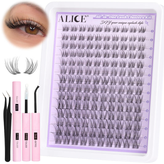 ALICE lash clusters kit natural wispy look for everyday elegance