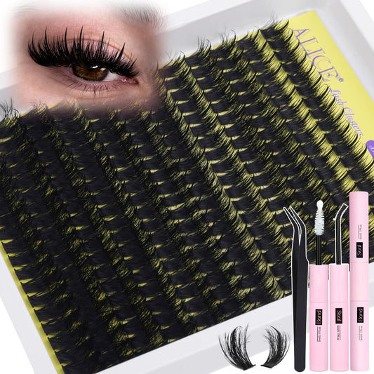 ALICE Wispy Lash Clusters Kit 100D bundle delivers salon-like volume at home