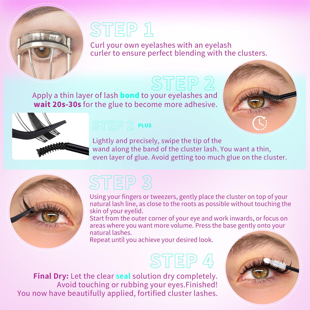 ALICROWN invisible band lashes for a discreet natural look