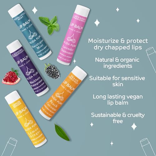 ALIDA PURE Duet Lip Balm Lavender Chamomile tube nourishes lips