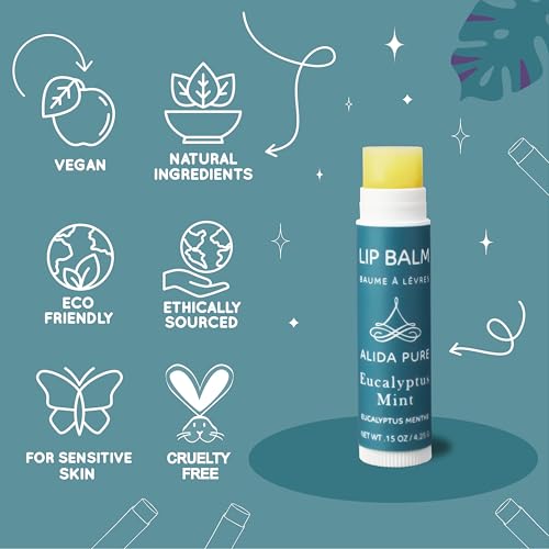ALIDA PURE Peach Coconut lip balm tube softens lips
