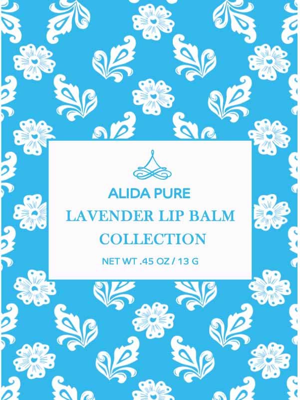 ALIDA PURE Lavender Lip Balm cap open reveals easy, quick application.