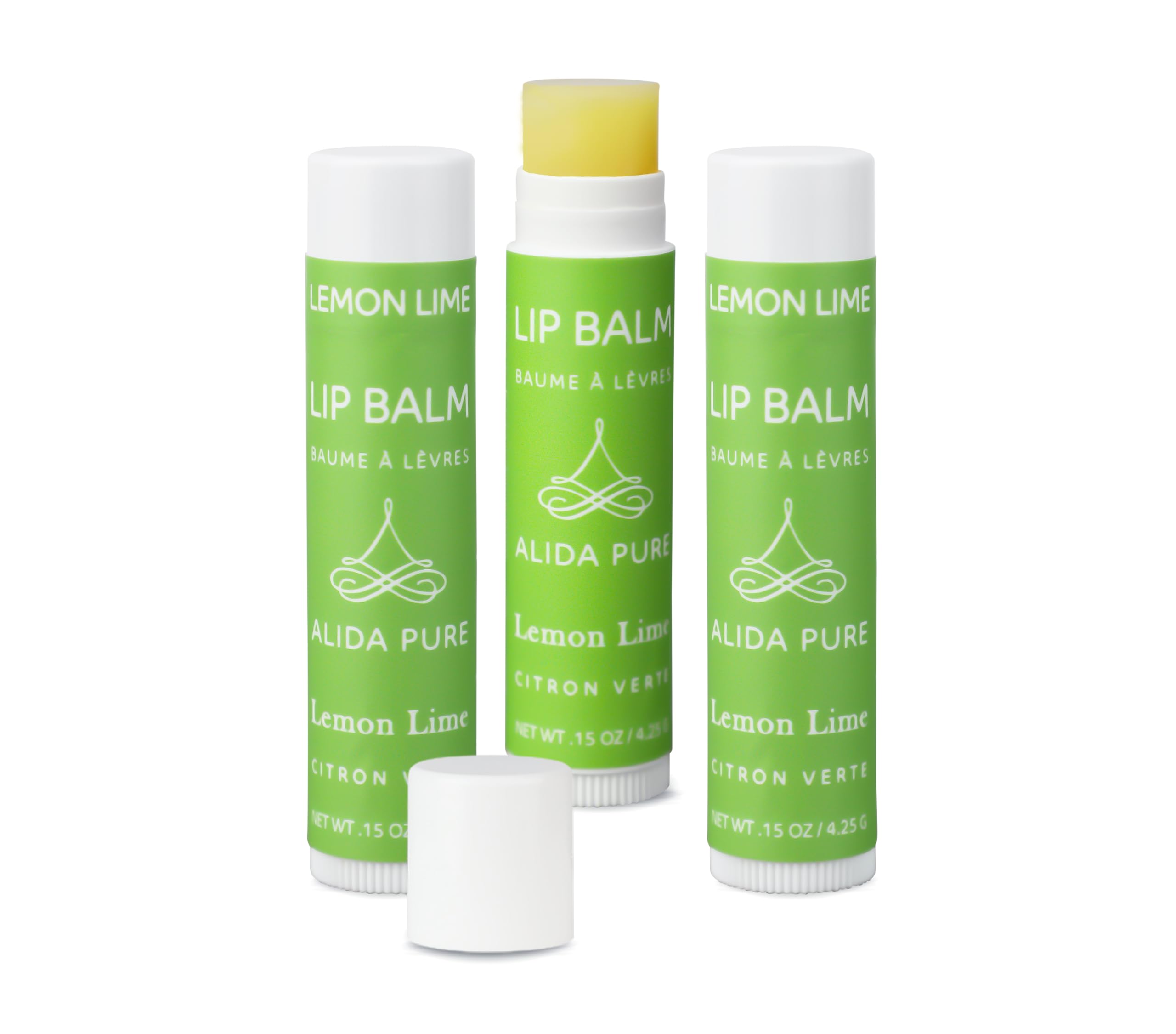 ALIDA PURE Lemon Lime Lip Balm tube close-up for nourished lips