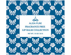 ALIDA PURE lip balm on lips shows fragrance-free moisture
