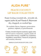 Unboxed trio of peach coconut lip balms on clean surface, ready for daily use.
